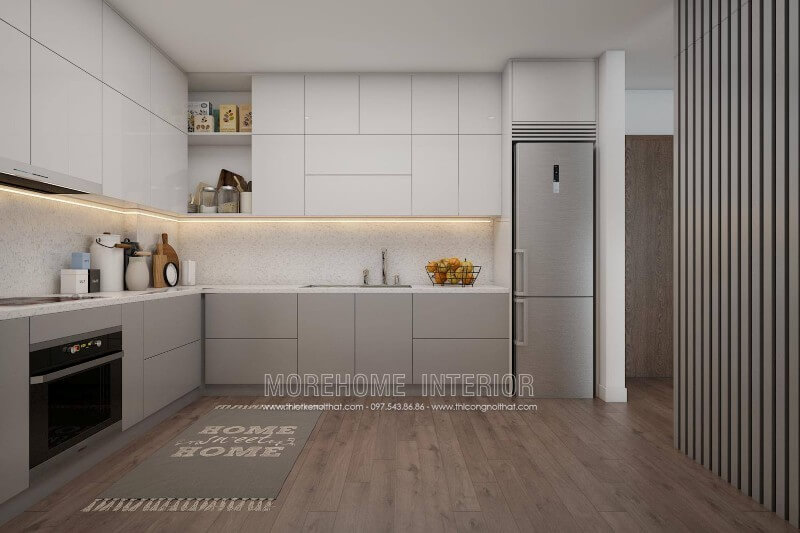 Trang trí nội thất phòng bếp đơn giản, đáp ứng công năng Nội thất phòng bếp