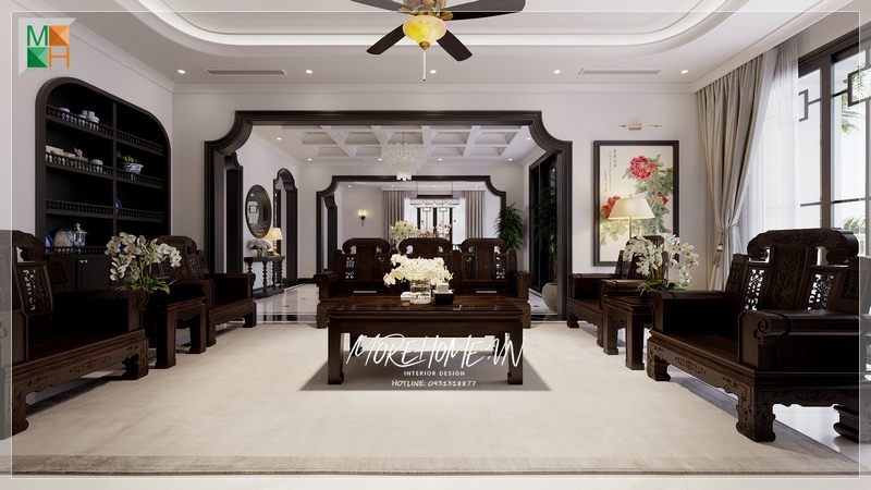 Bàn trà phòng khách mang kiểu dáng thiết kế ấn tượng góp phần mang tới sự sang trọng và ấn tượng cho không gian sống của mỗi gia đình.