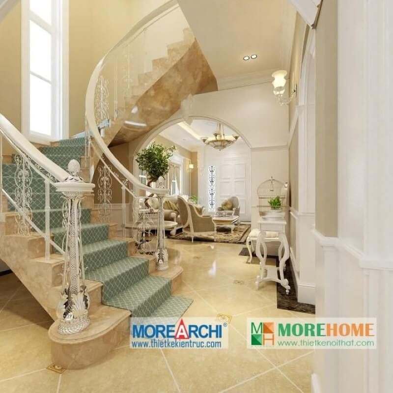 Tại Mỹ Đình, chúng tôi đã thiết kế nội thất biệt thự cao cấp theo phong cách tân cổ điển.